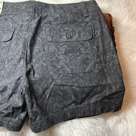 Eddie Bauer Women's Dark Smoke Mid Waisted Slightly Curvy Gray Shorts - Picture 7 of 16